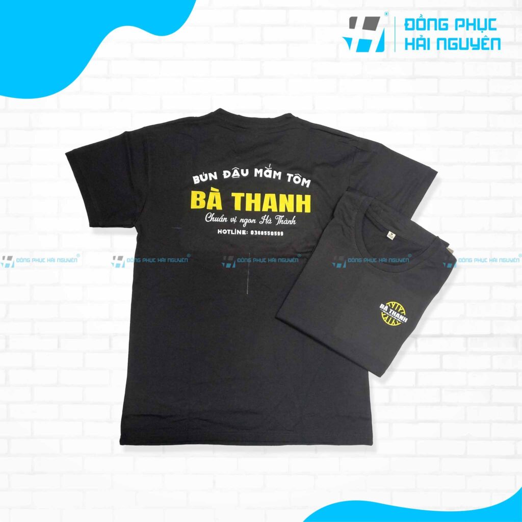 Combo áo thun đồng phục và tạp dề quán ăn