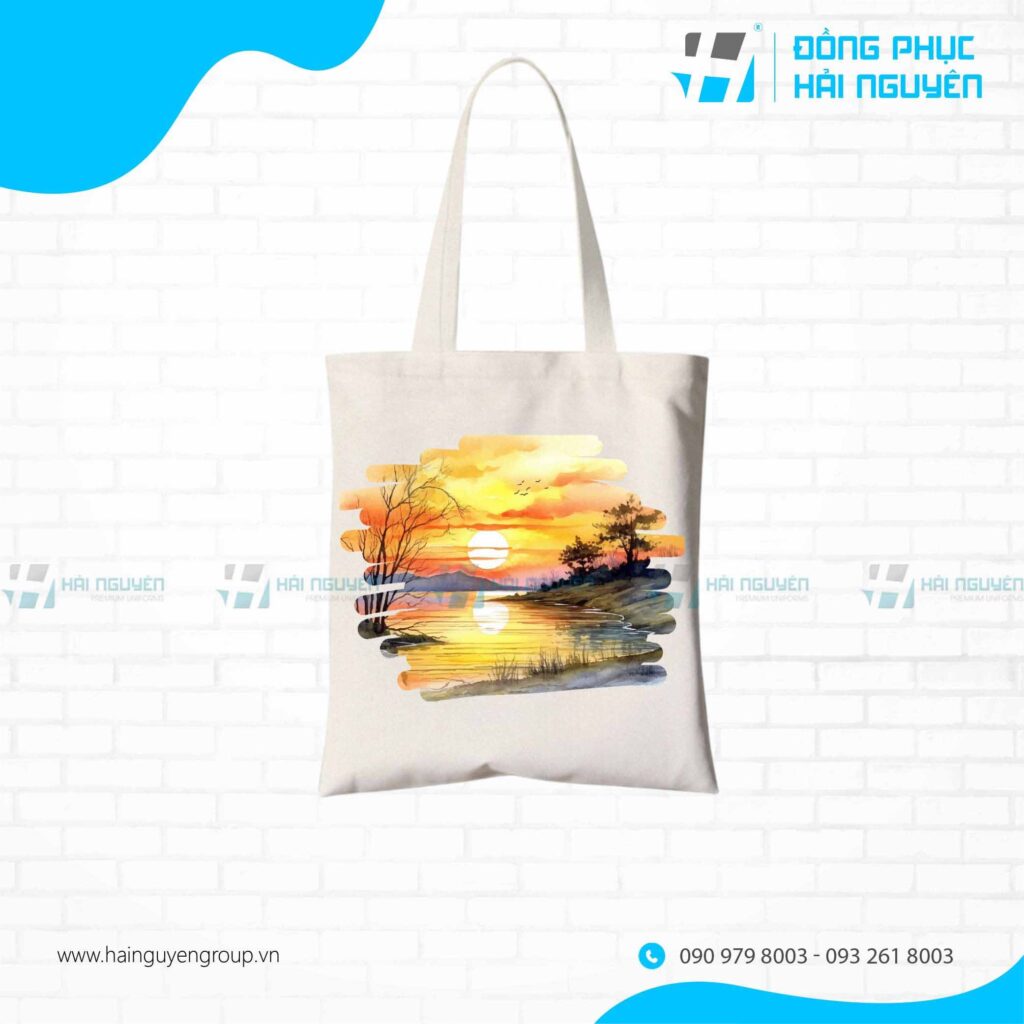 túi tote canvas hàn quốc in hình nhanh chóng, lấy liền tại tp.hcm