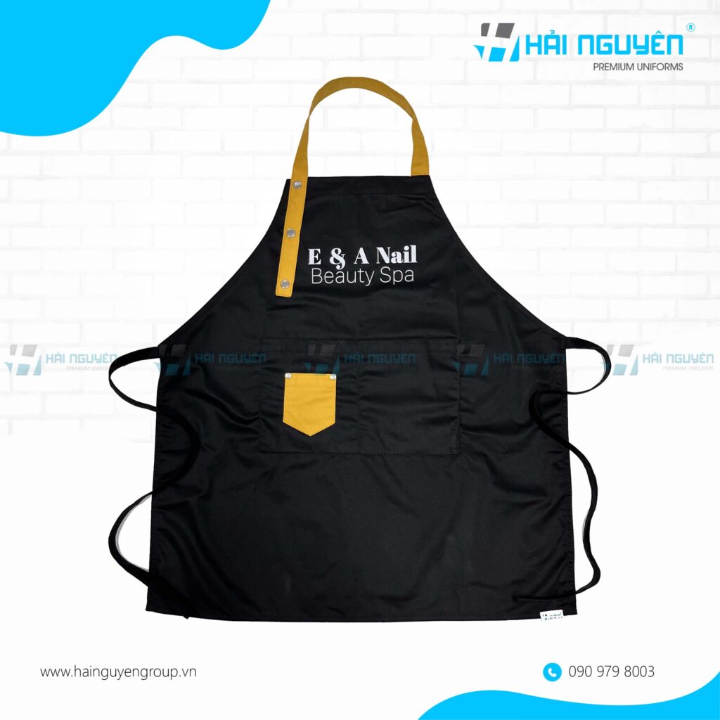 Tạp dề làm nail dây phối màu bò đẹp