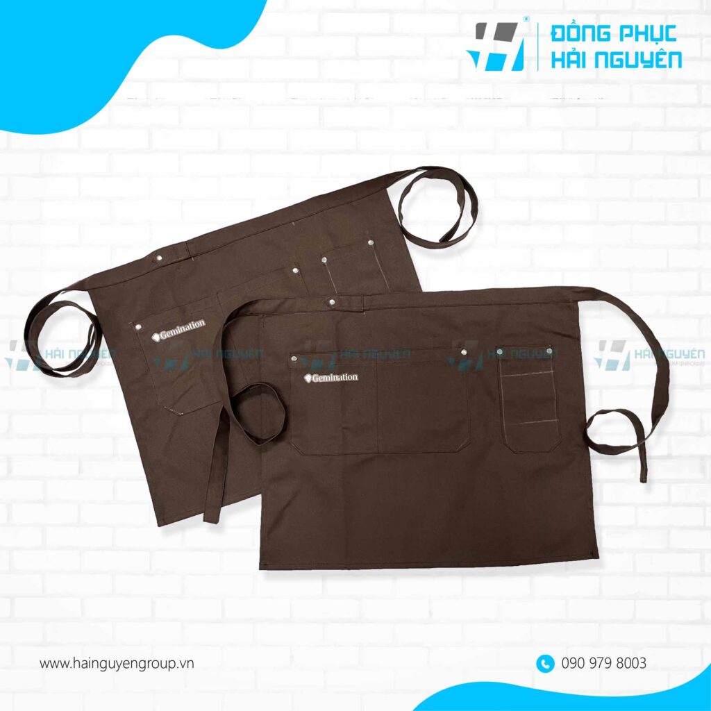 Tạp dề tiệm nail dáng ngắn trẻ trung