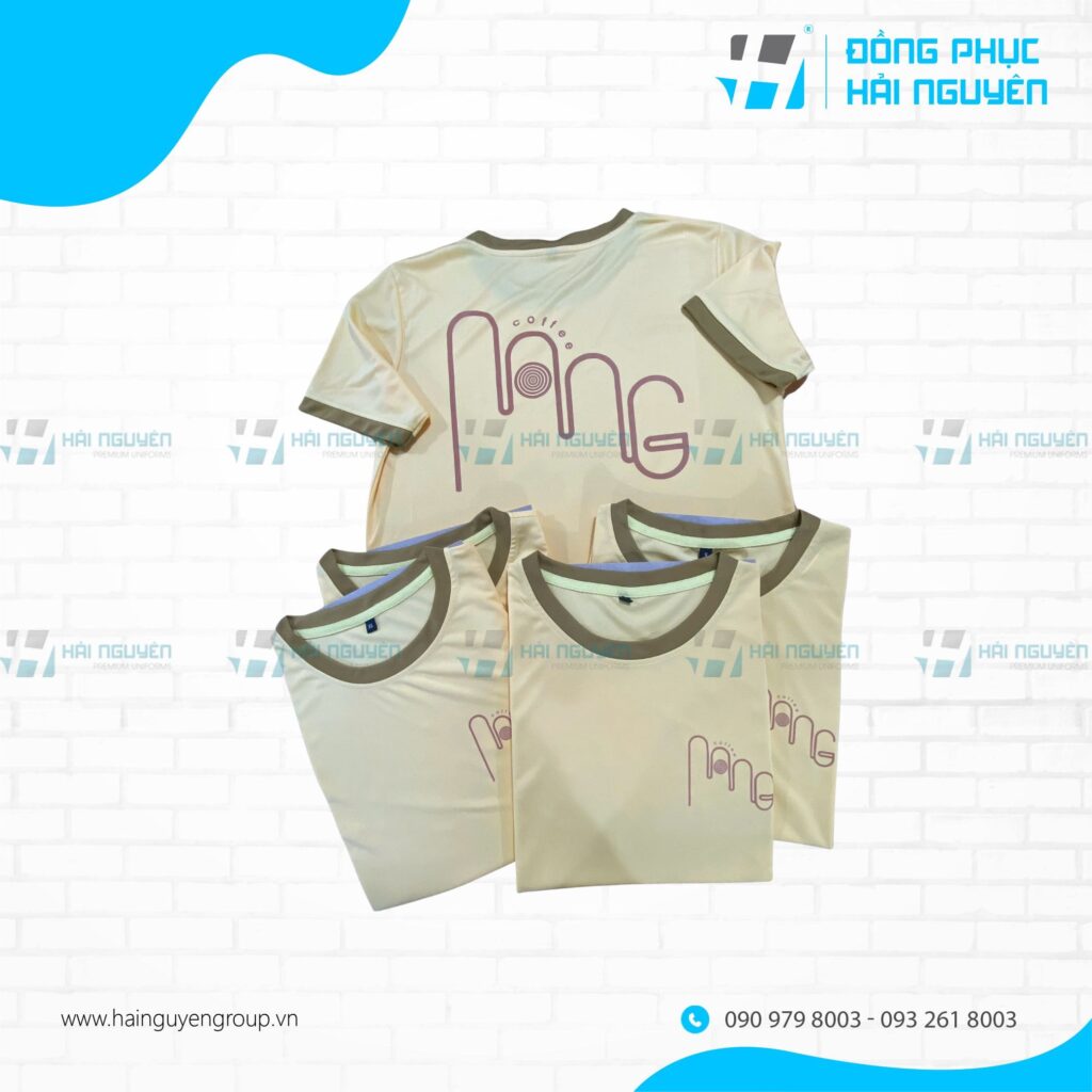 Áo thun cổ trong in logo