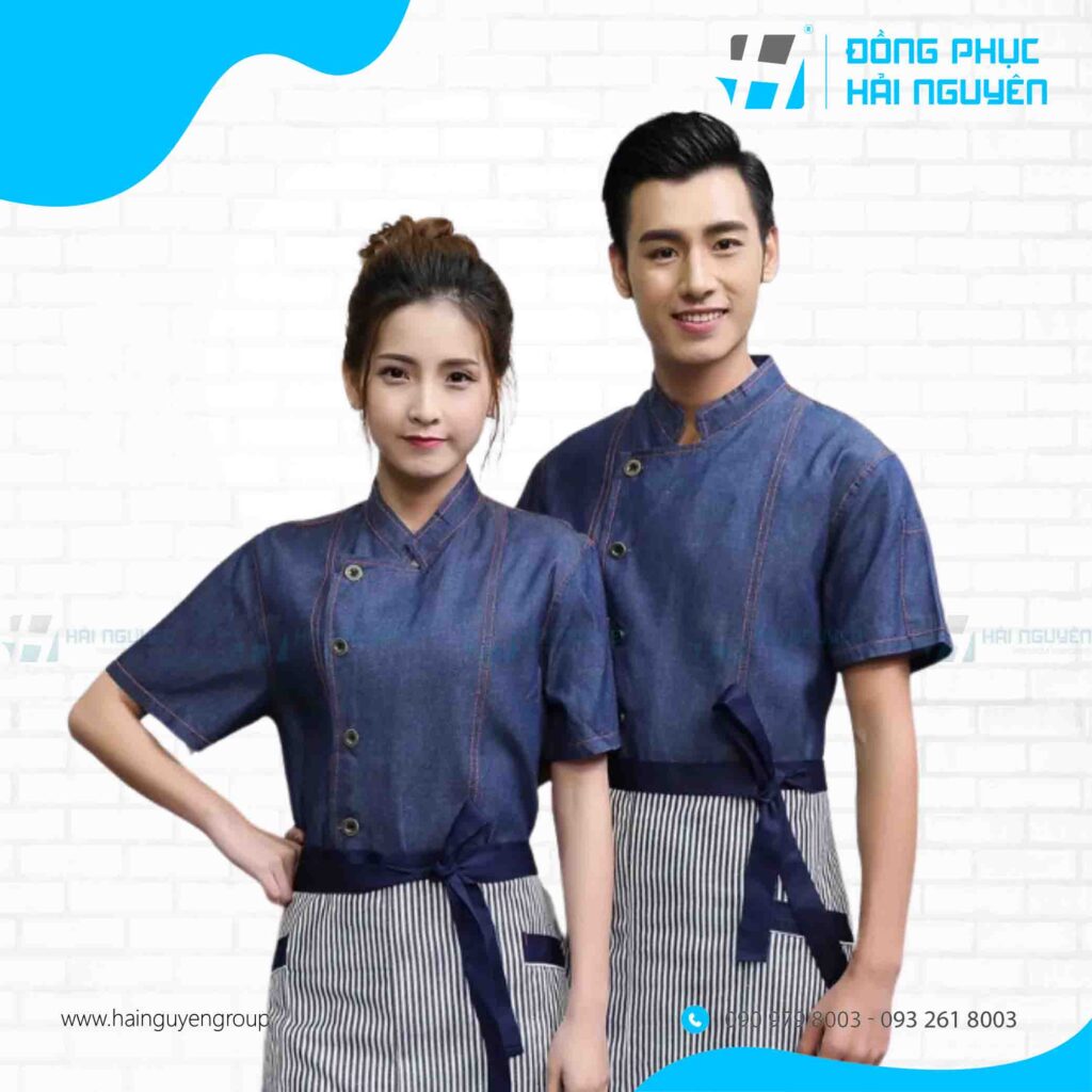 Áo bếp vải linen thoáng mát thân thiện môi trường