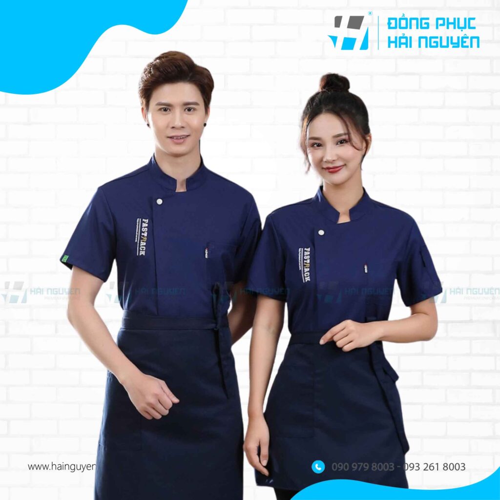 Áo đầu bếp kiểu Nhật Hàn hiện đại