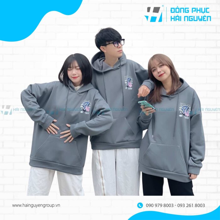 áo hoodie học sinh in logo lớp giá rẻ