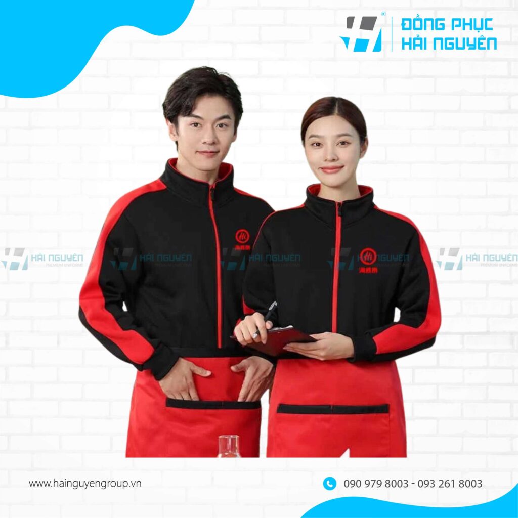áo khoác nỉ đồng phục nhân viên nhà hàng giá rẻ
