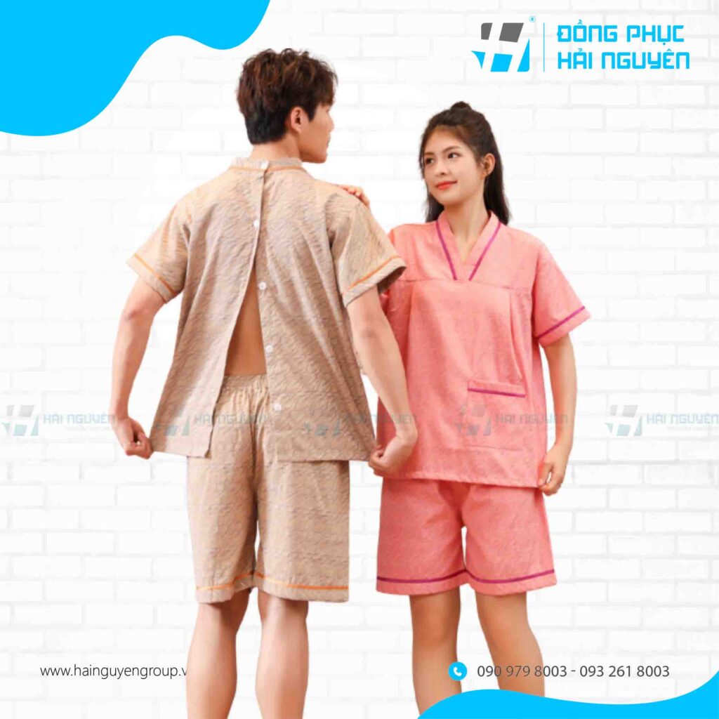Bộ đồ mặc trong spa cho khách, thiết kế unisex