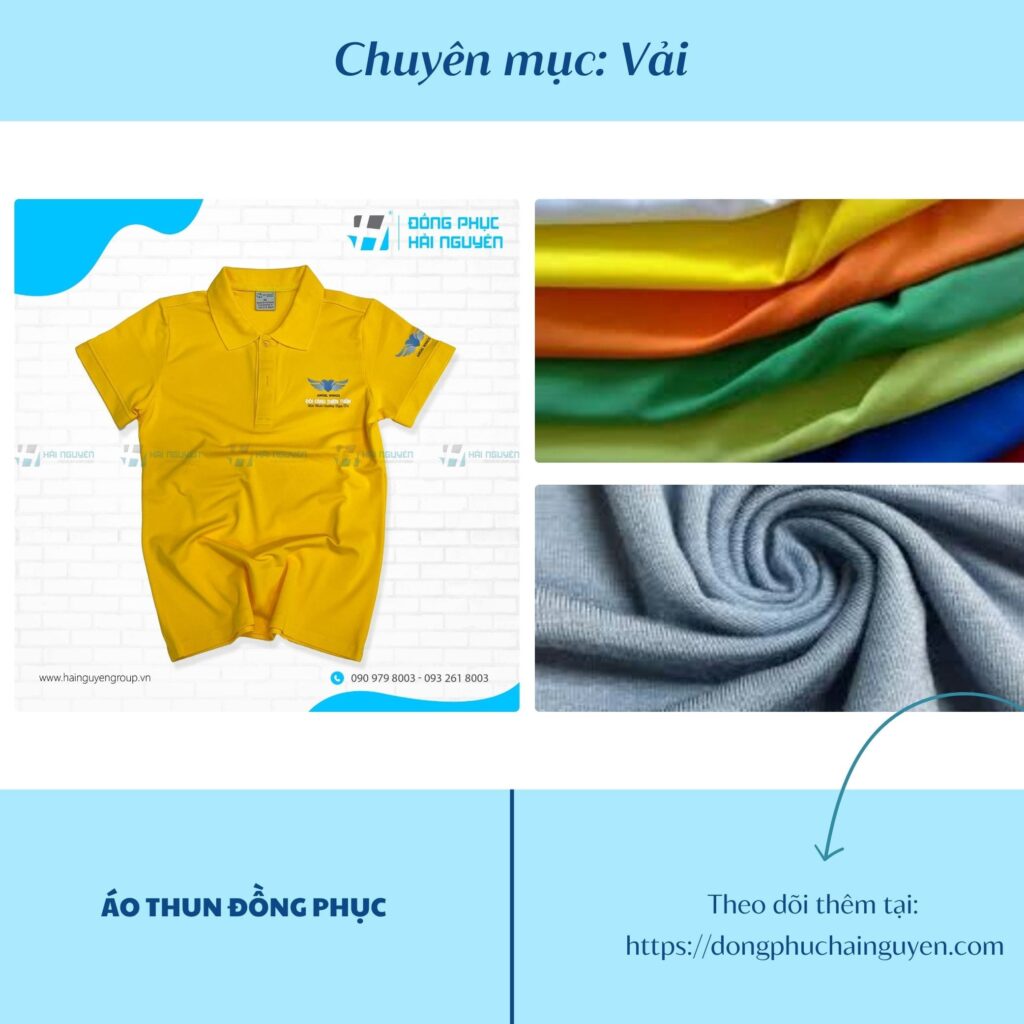 Vải cotton may áo thun đồng phục