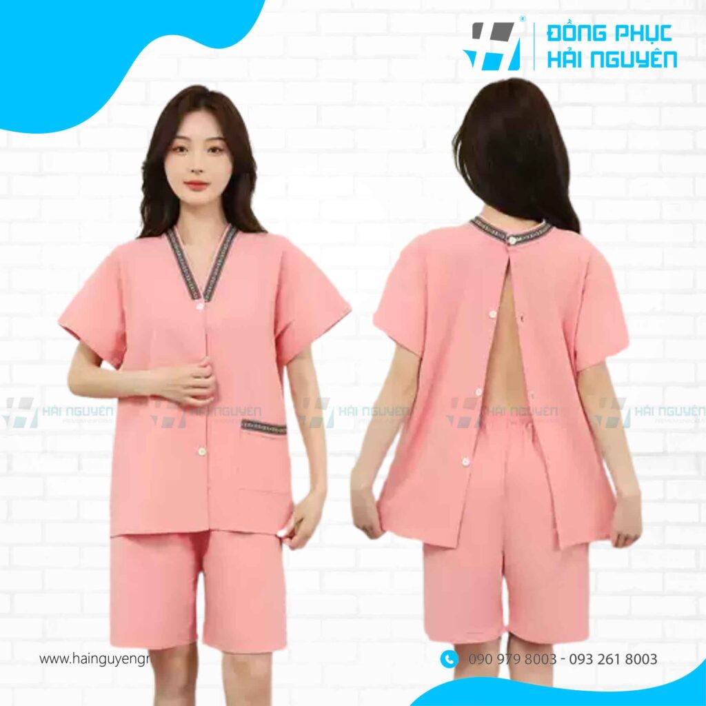 Bộ đồ spa dành cho khách hàng nữ mặc khi massage