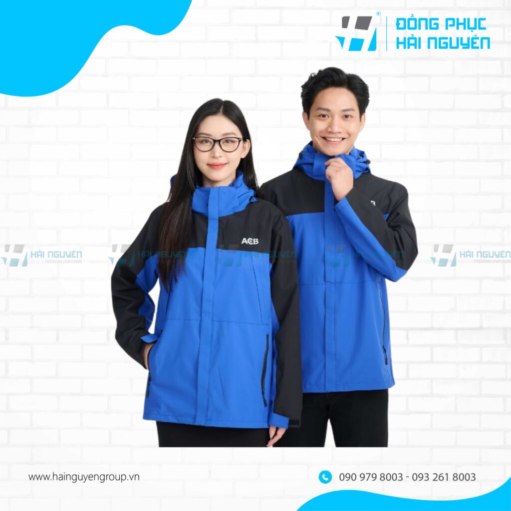 mẫu áo khoác gió đồng phục công ty