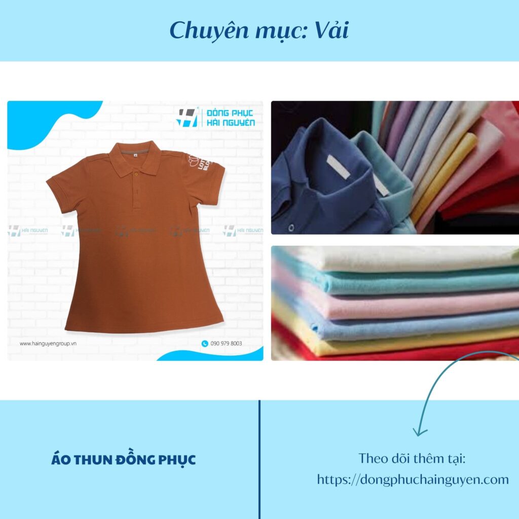 Vải thun cá sấu may đồng phục