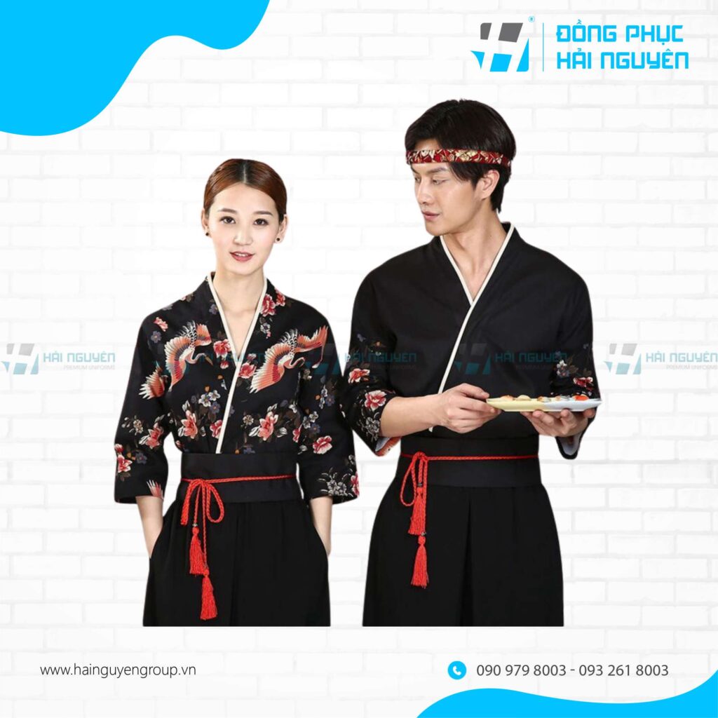 áo đầu bếp cao cấp phong cách nhật bản