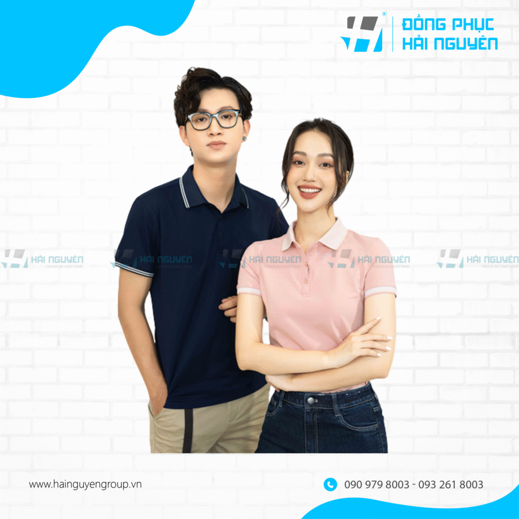 Áo thun đồng phục có cổ cho công ty