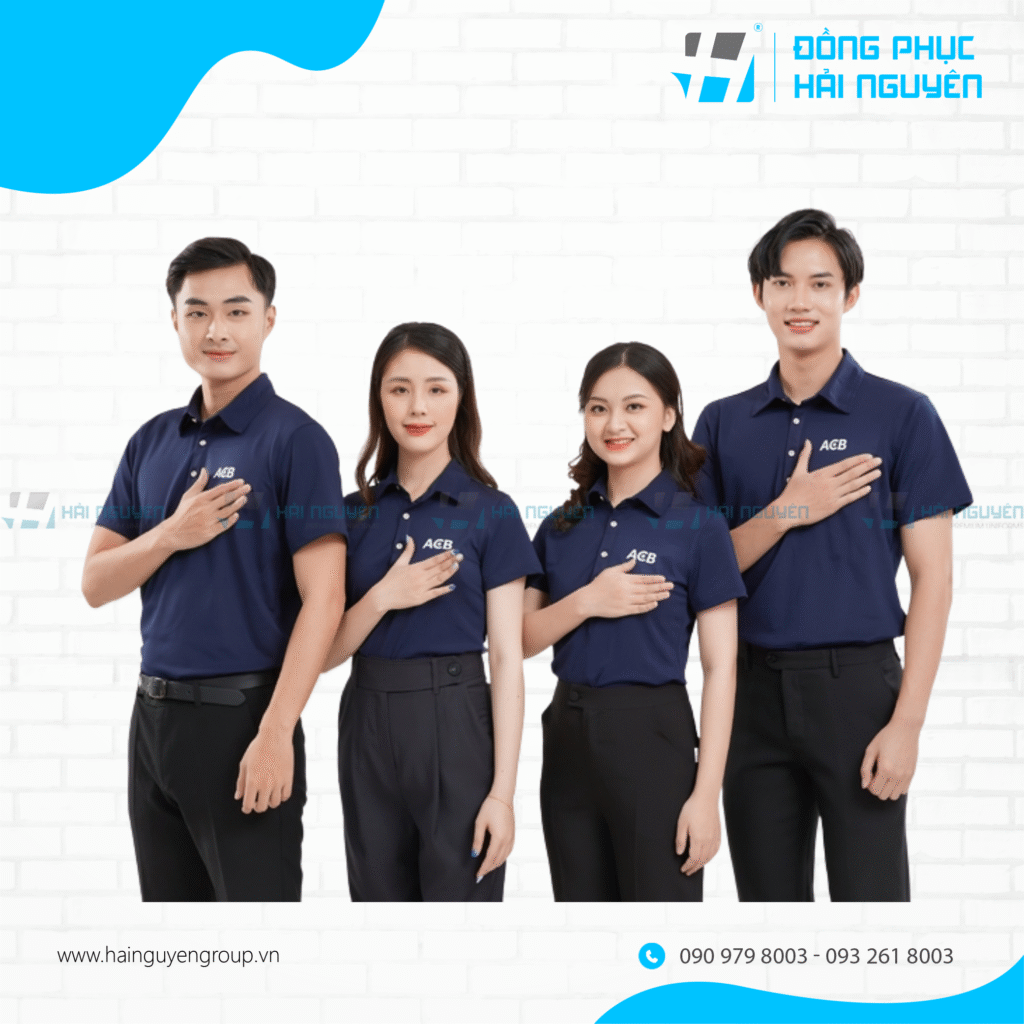 may áo thun đồng phục có cổ