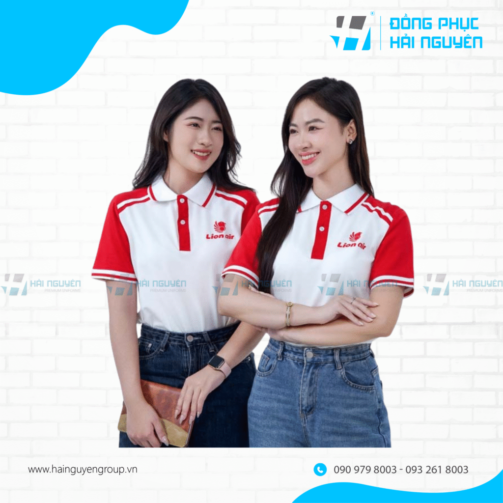 Áo thun đồng phục phối viền