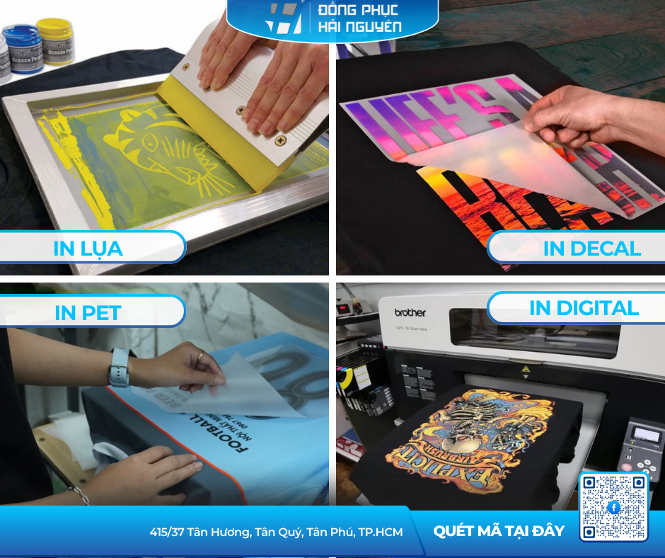 Các kỹ thuật in áo thun in theo yêu cầu phổ biến nhất hiện nay