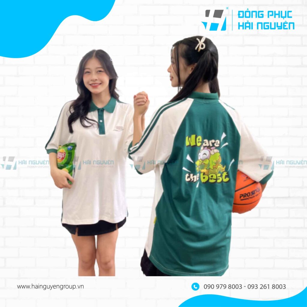 Mẫu áo lớp phối màu tương phản