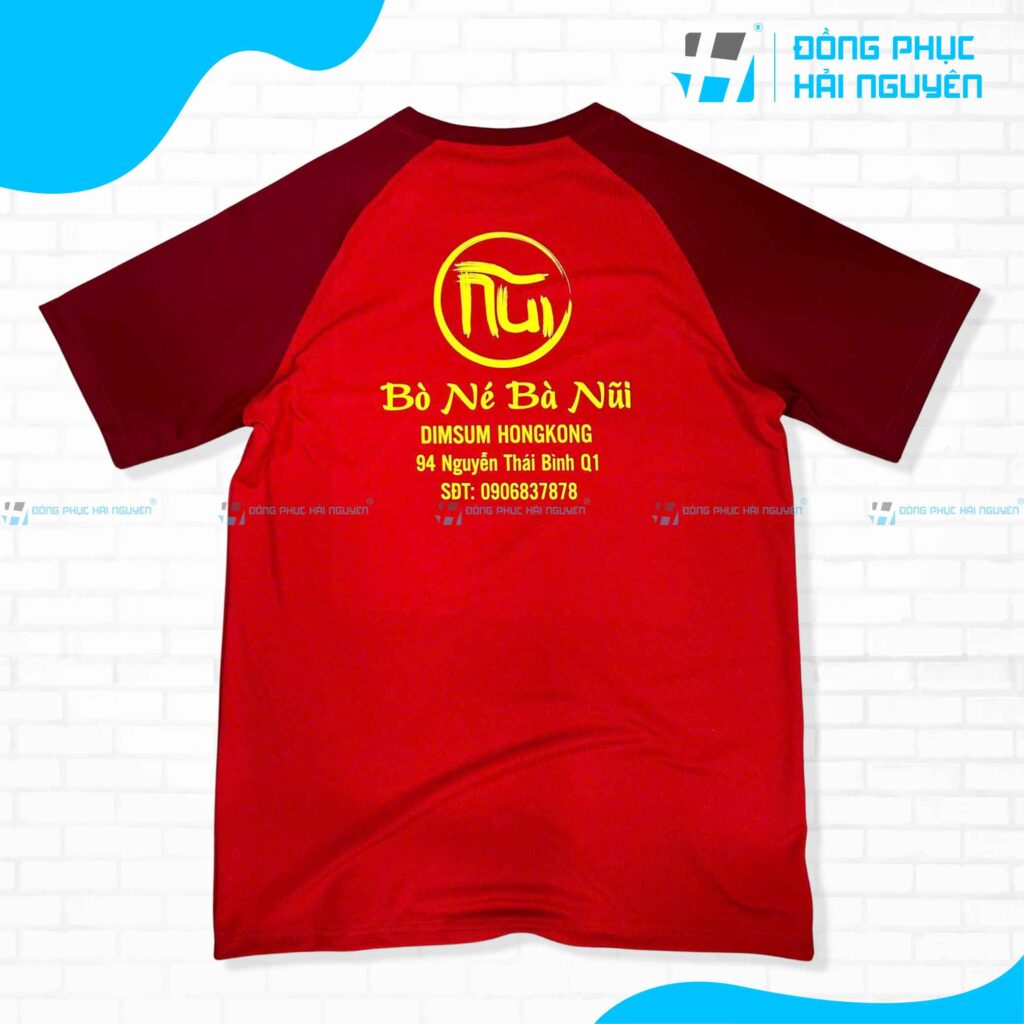 Áo thun cổ tròn phối viền