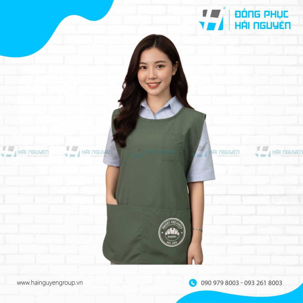 Áo gile tạp dề làm bánh