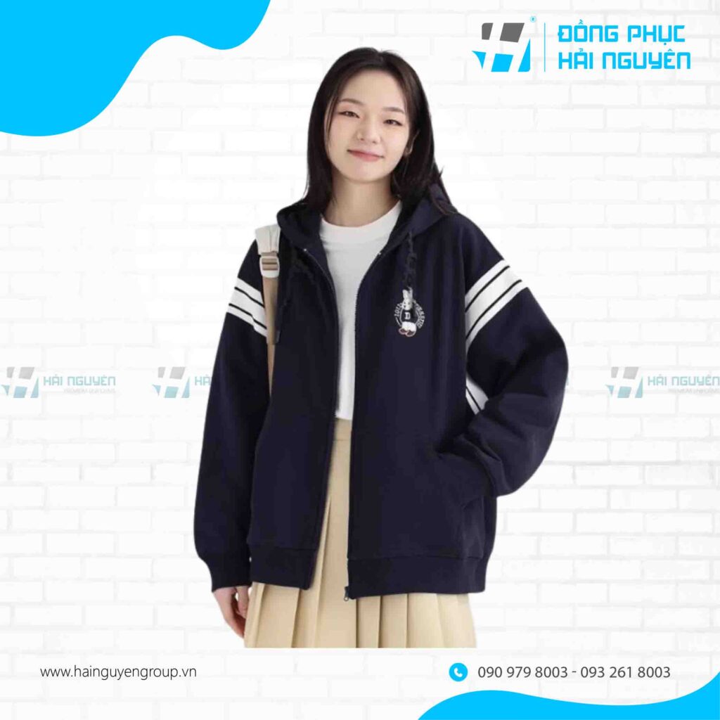 Mẫu áo khoác đồng phục học sinh phổ biến