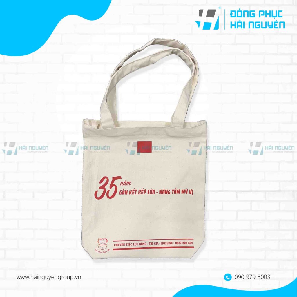 Các kích cỡ túi vải bố (canvas) phổ biến