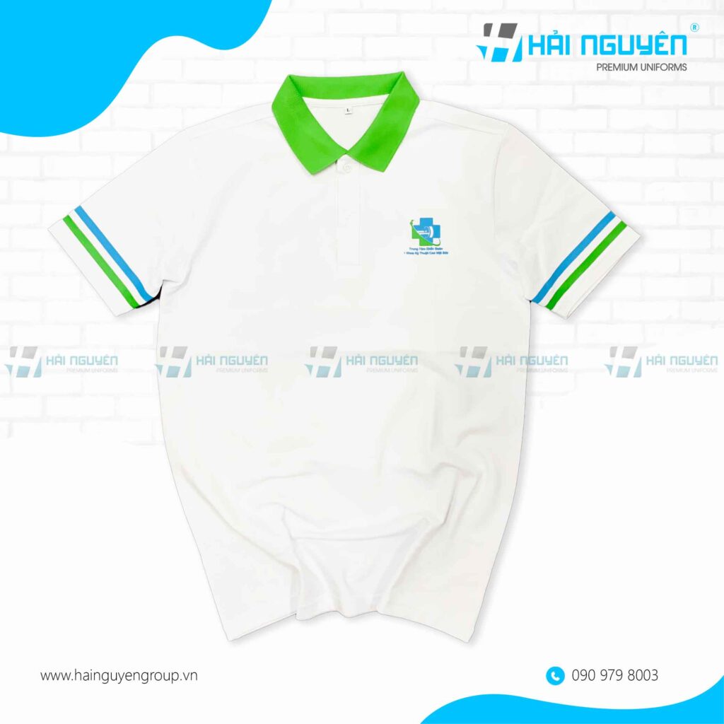 Áo thun đồng phục polo viền màu