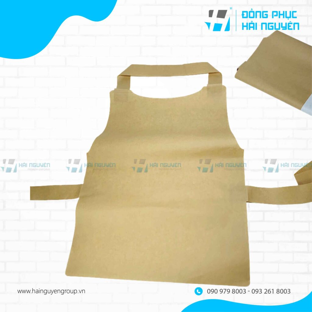 Tạp dề giấy trơn dùng 1 lần