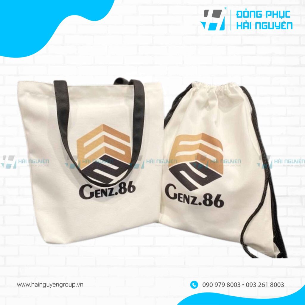 May túi vải canvas in logo tại Đồng phục Hải Nguyên