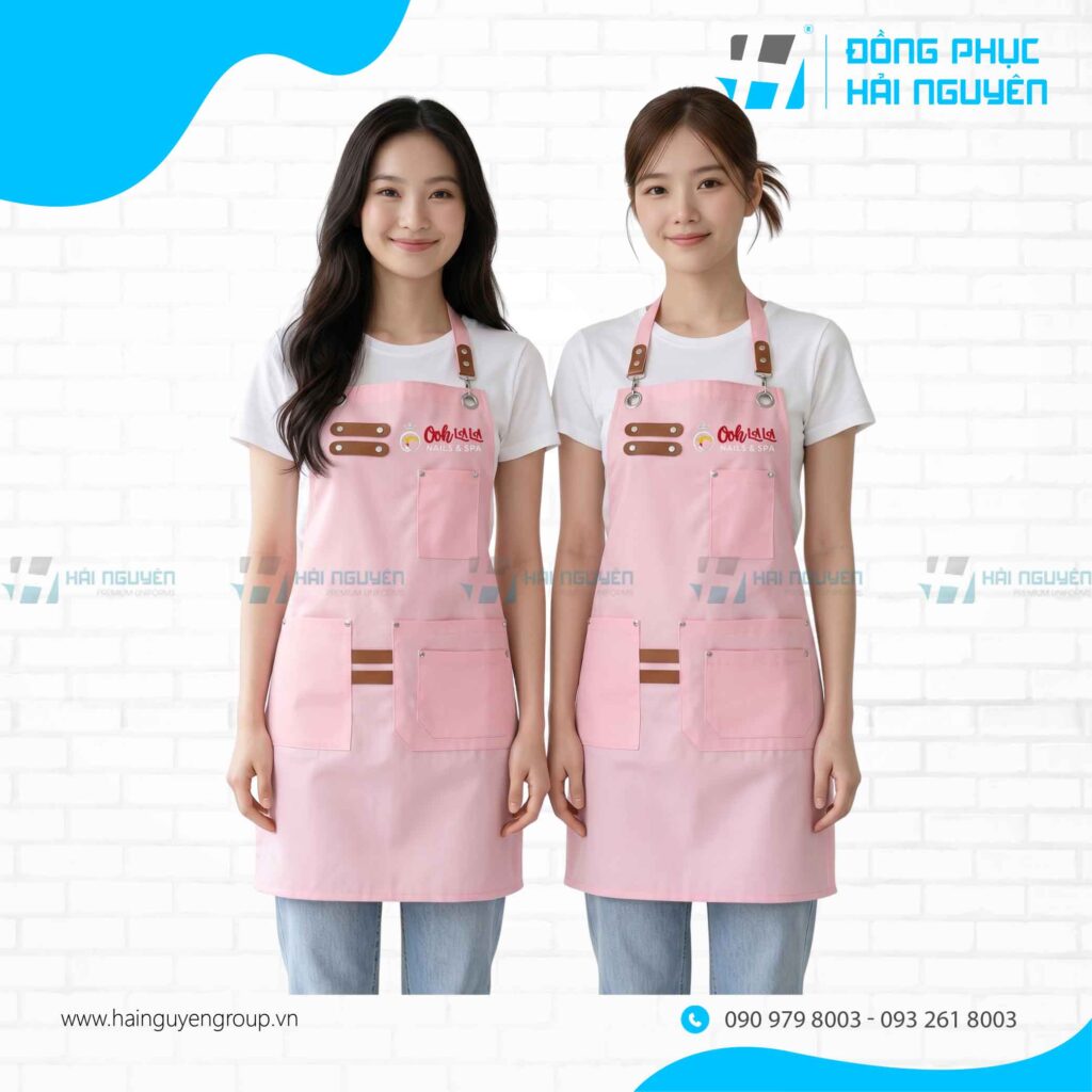 Tạp dề nail, spa