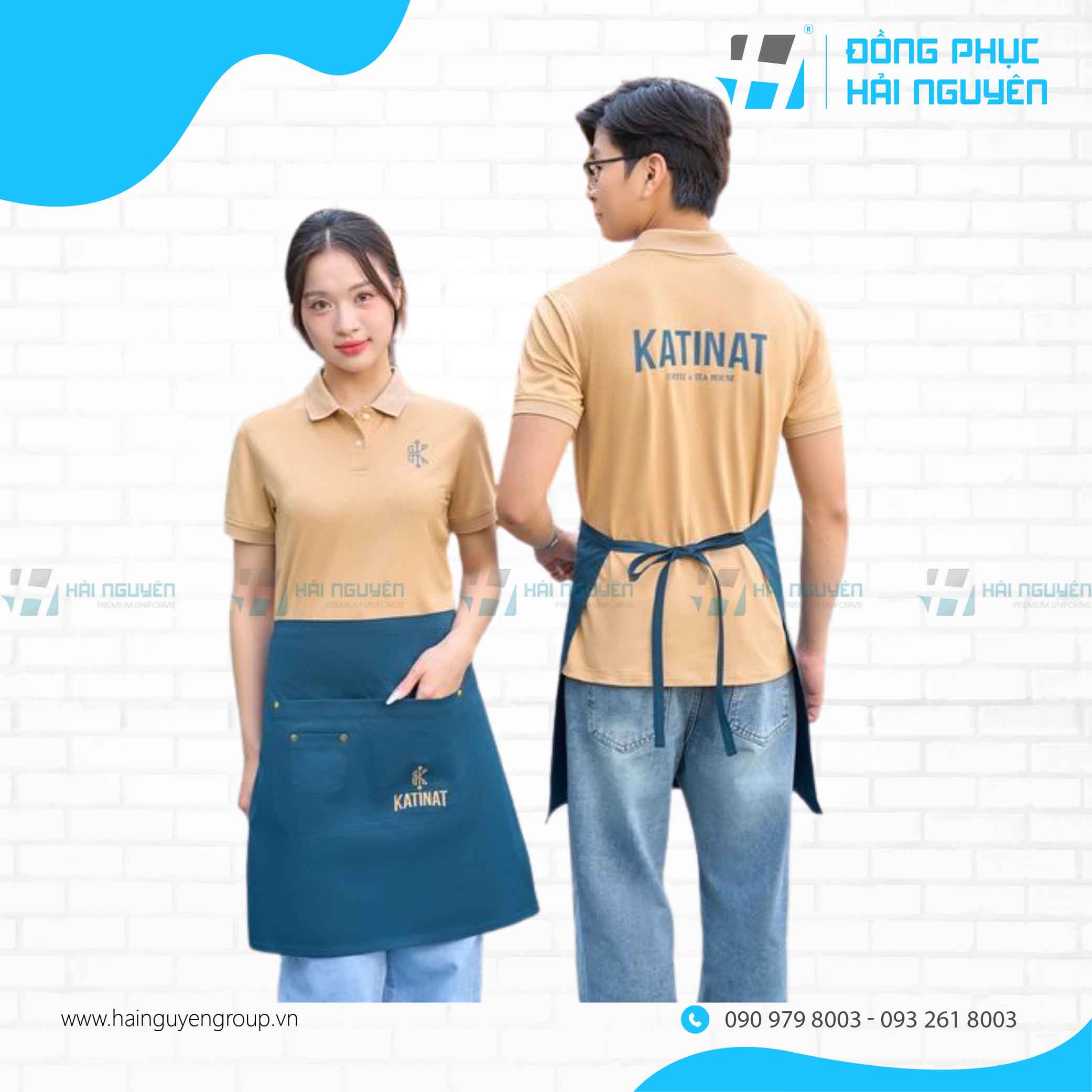 tạp dề cà phê - 3 Tạp dề ngang lưng