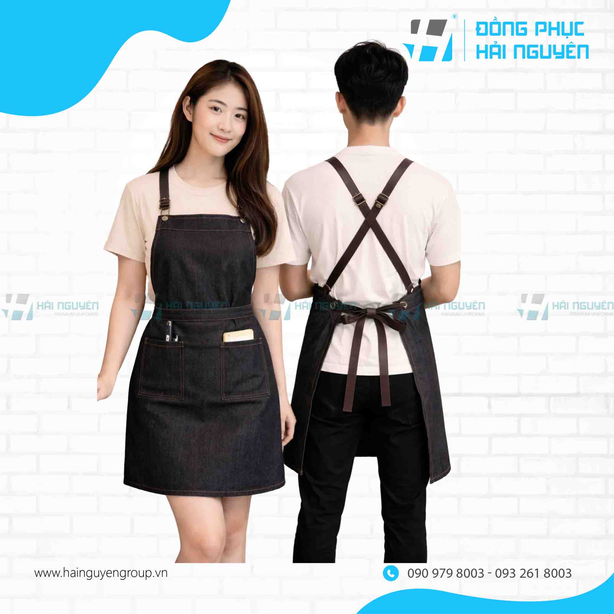 tạp dề cà phê -4 Tạp dề kiểu Hàn Quốc