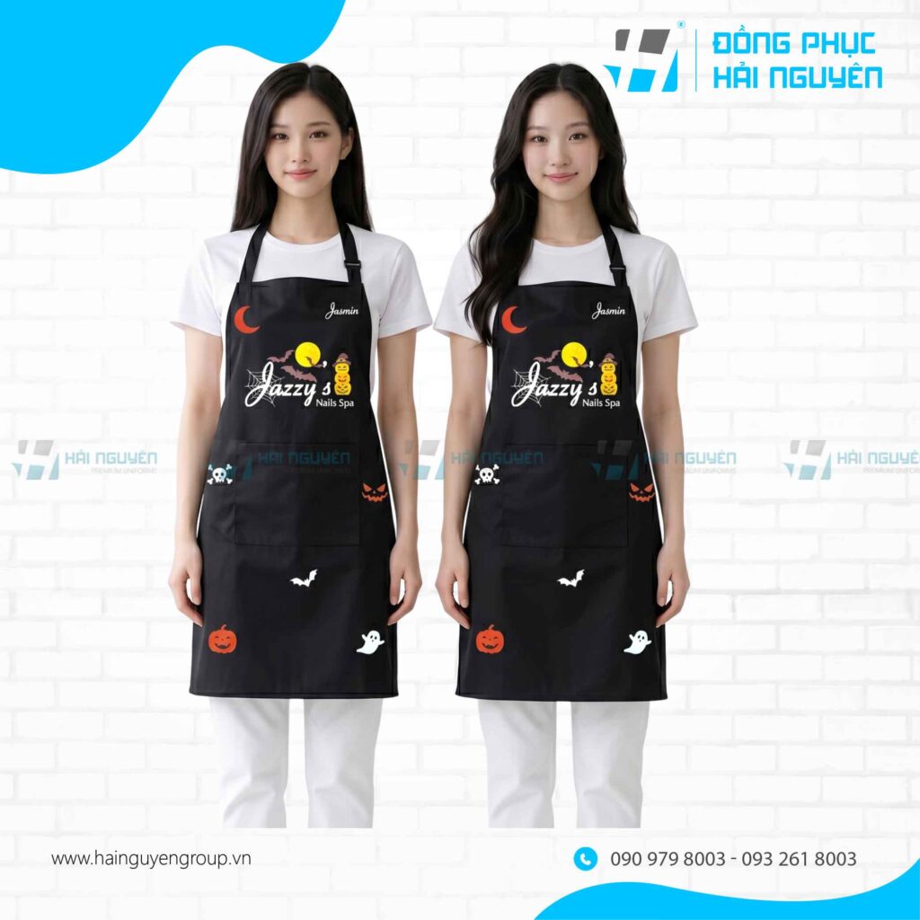 Đồng phục Hải Nguyên nhận may tạp dề nail theo yêu cầu