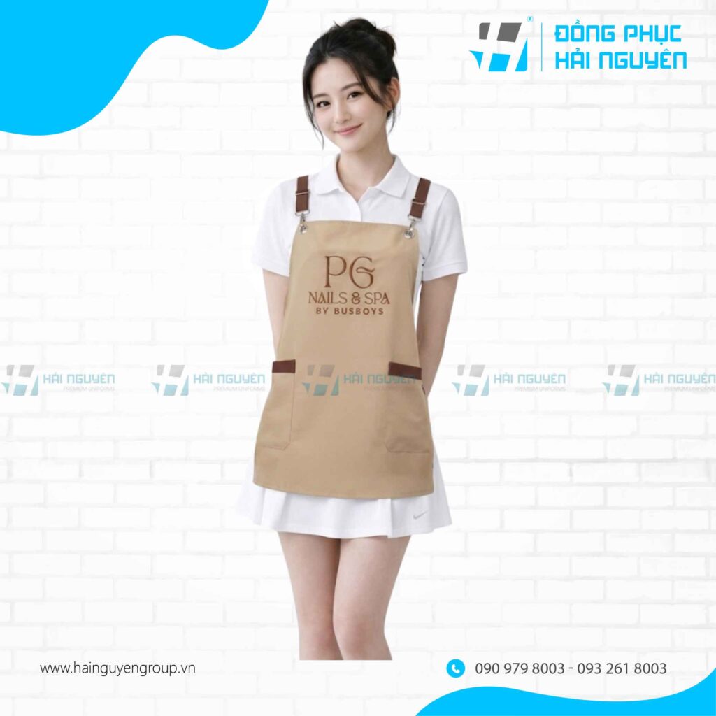 Chất vải may tạp dề nail chất lượng cao