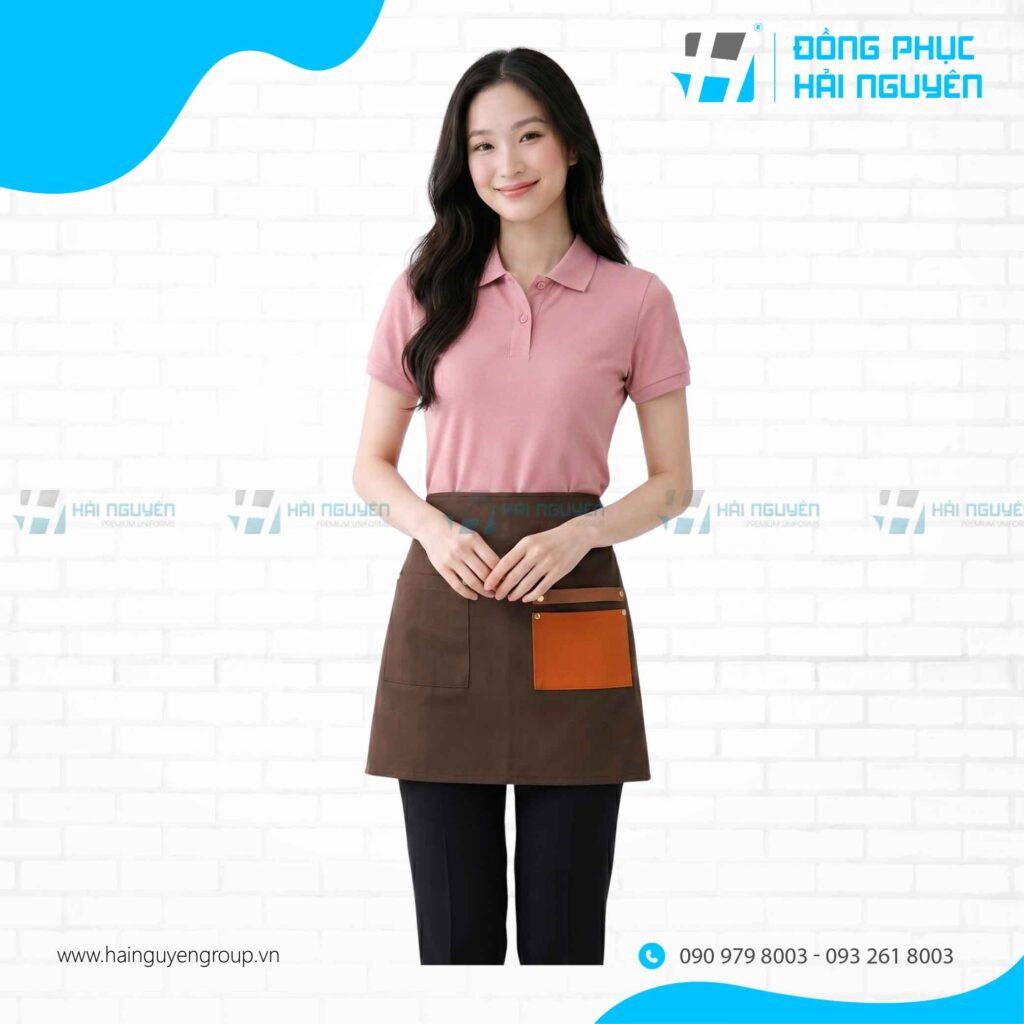 Tạp dề ngắn phối túi