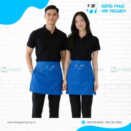 Đặt May Đồng Phục Tạp Dề Ngắn Phục Vụ In Logo Tại TPHCM