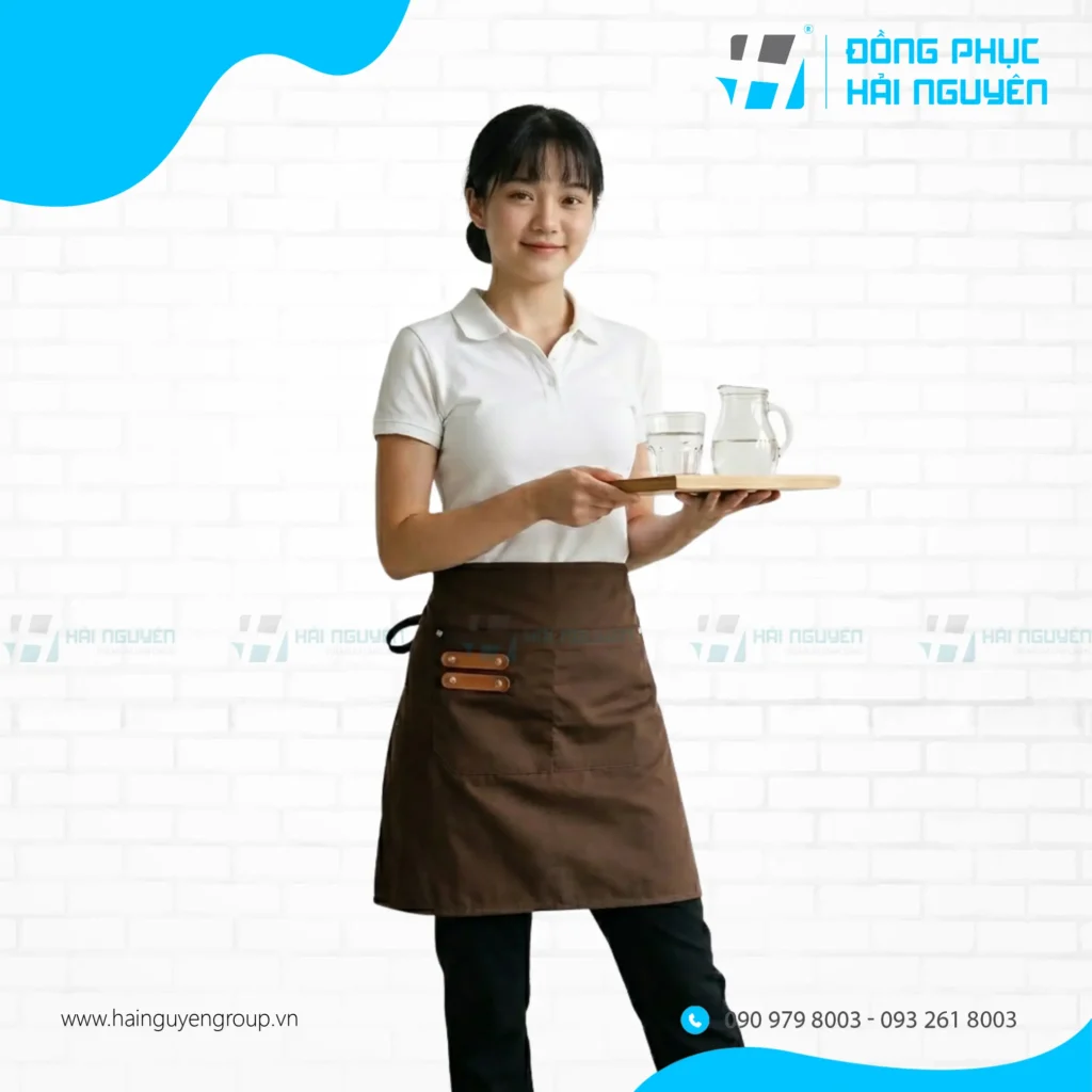 Tạp dề ngắn phục vụ tiện lợi